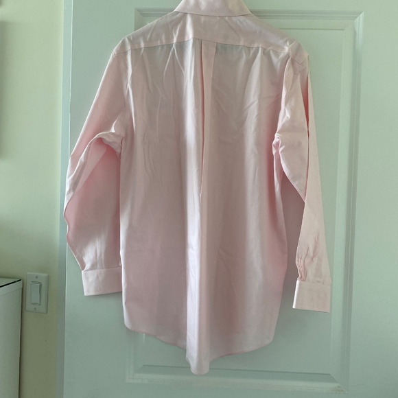 Brooks Brothers 346 Original Long Sleeved Polo Shirt Pale Pink Size 15 1/2 - 2/3 - Picture 2 of 7